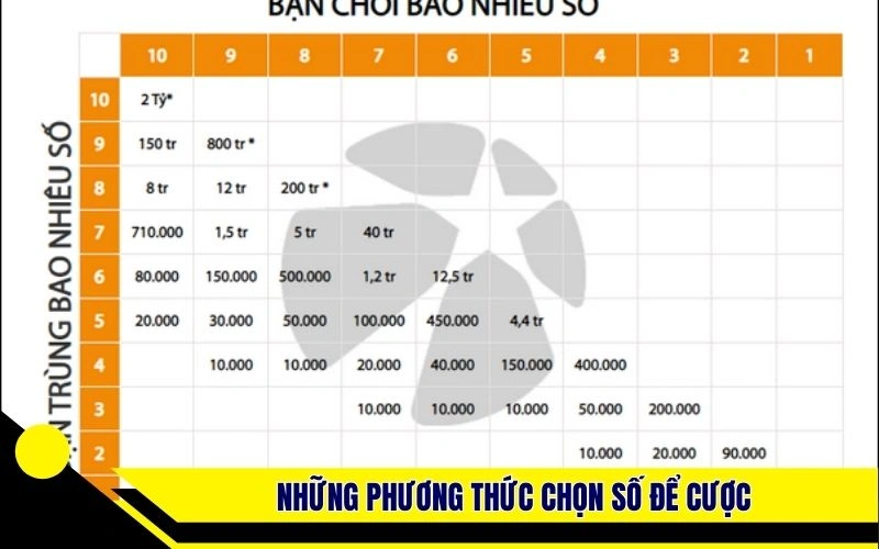 Những phương thức chọn số để cược